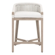 Pemberly Row Outdoor Rope and Teak Counter Stool 21