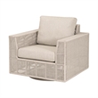 Pemberly Row Outdoor Swivel Rocker Rope Sofa Chair 36.5