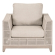 Pemberly Row Outdoor Rope and Teak Sofa Chair 36.5
