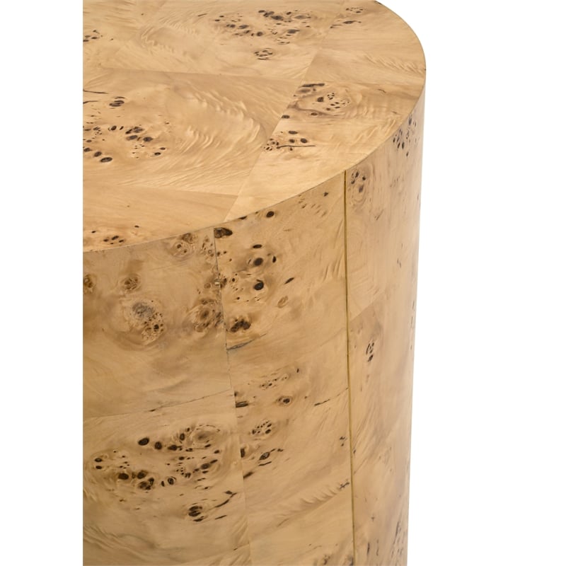 Pemberly Row Poplar Burl Veneer Accent Table 18