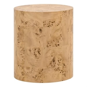 Pemberly Row Poplar Burl Veneer Accent Table 18&quot x 21&quot in Natural