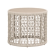 Pemberly Row Outdoor Rope and Teak Round End Table 24