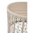 Pemberly Row Outdoor Rope and Teak Round End Table 24