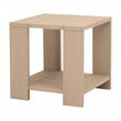 Pemberly Row Outdoor Teak End Table With Shelf 22.75