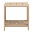 Pemberly Row Outdoor Teak End Table With Shelf 22.75