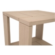 Pemberly Row Outdoor Teak End Table With Shelf 22.75