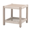 Pemberly Row Outdoor Rope and Teak End Table 21.25