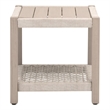 Pemberly Row Outdoor Rope and Teak End Table 21.25