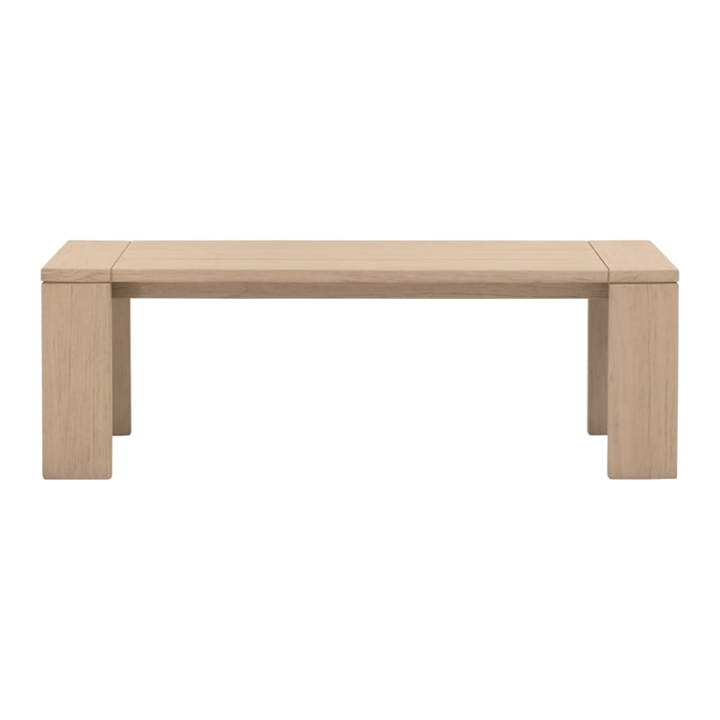 Pemberly Row Solid Teak Outdoor Bench 54
