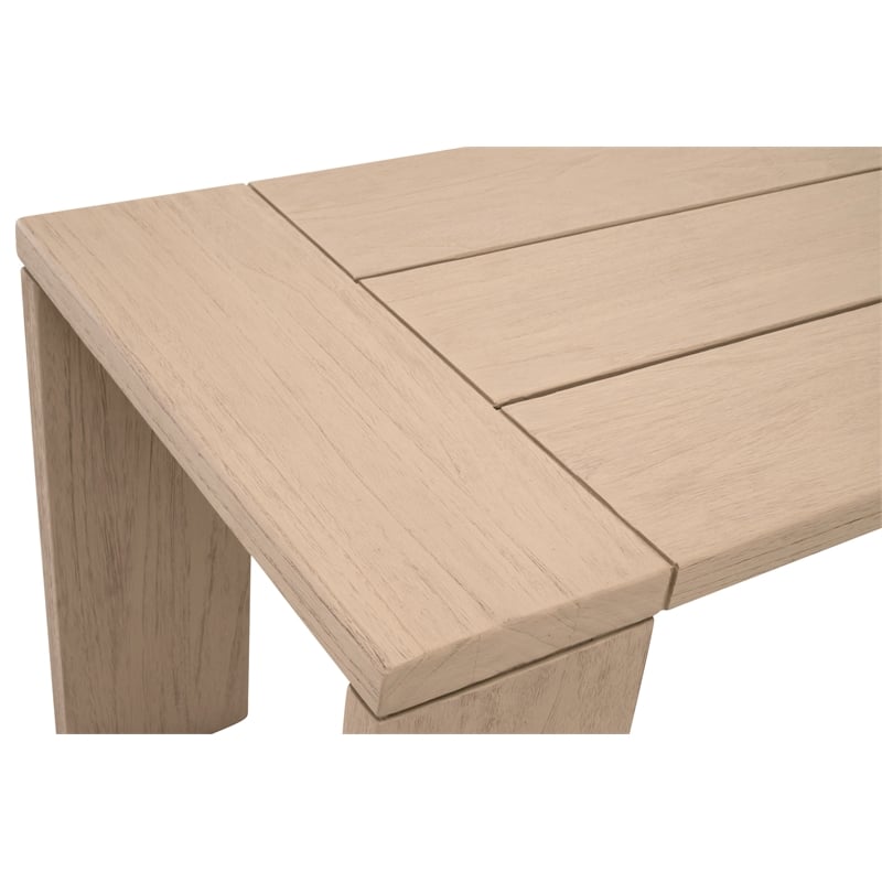 Pemberly Row Solid Teak Outdoor Bench 54