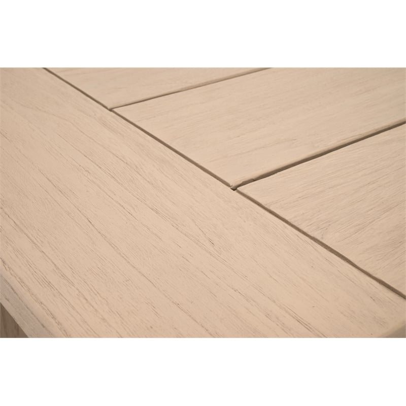 Pemberly Row Solid Teak Outdoor Bench 54