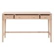 Pemberly Row Fluted 3-Drawer Oak Desk 54