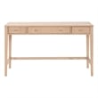 Pemberly Row Fluted 3-Drawer Oak Desk 54