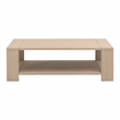 Pemberly Row Outdoor Teak Coffee Table With Shelf 52