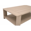 Pemberly Row Outdoor Teak Coffee Table With Shelf 52