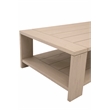 Pemberly Row Outdoor Teak Coffee Table With Shelf 52