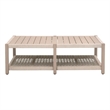 Pemberly Row Outdoor Rope and Teak Coffee Table 56.25