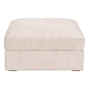 Pemberly Row Modular Storage Ottoman 41&quot x 19.5&quot in Ivory and Espresso