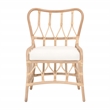 Pemberly Row Hand-Shaped Rattan Dining Chair in Natural (Set of 2)