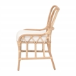Pemberly Row Hand-Shaped Rattan Dining Chair in Natural (Set of 2)