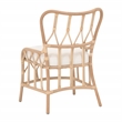 Pemberly Row Hand-Shaped Rattan Dining Chair in Natural (Set of 2)