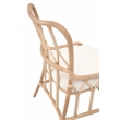 Pemberly Row Hand-Shaped Rattan Dining Chair in Natural (Set of 2)