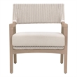 Pemberly Row Outdoor Wicker and Teak Club Chair 28