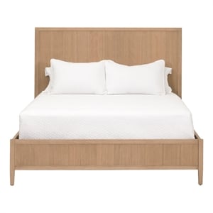 Pemberly Row Fluted Oak King Bed 80&quot x 85&quot x 54&quot in Natural Oak