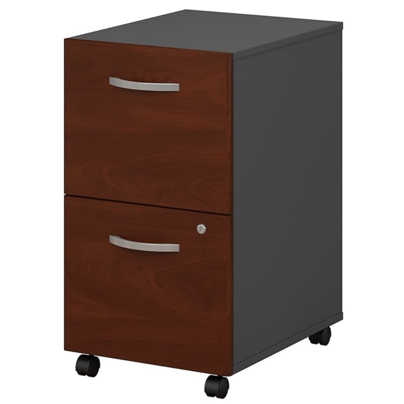 Pemberly Row Engineered Wood 2-Drawer Mobile File Cabinet in Hansen Cherry