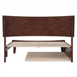 Pemberly Row Full Solid Wood Platform Bed with Twin Trundle in Walnut