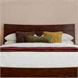 Pemberly Row Full Solid Wood Platform Bed with Twin Trundle in Walnut