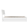 Pemberly Row Full Solid Wood Platform Bed with Twin Trundle in White