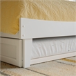 Pemberly Row Twin Solid Wood Platform Bed with Trundle in White