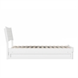 Pemberly Row Twin Solid Wood Platform Bed with Trundle in White