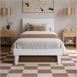 Pemberly Row Twin XL Solid Wood Platform Bed with Trundle in White