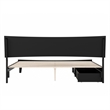 Pemberly Row King Solid Wood Platform Bed with Storage Drawers in Black