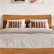 Pemberly Row Queen Solid Wood Platform Bed with Storage Drawers in Light Toffee