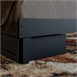 Pemberly Row Queen Solid Wood Platform Bed with Storage Drawers in Black