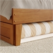 Pemberly Row King Solid Wood Platform Bed with Trundle in Light Toffee