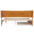 Pemberly Row King Solid Wood Platform Bed with Trundle in Light Toffee