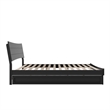 Pemberly Row King Solid Wood Platform Bed with Trundle in Black