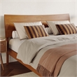 Pemberly Row Queen Solid Wood Platform Bed with Trundle in Light Toffee