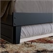 Pemberly Row Queen Solid Wood Platform Bed with Trundle in Black