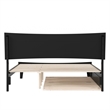Pemberly Row Queen Solid Wood Platform Bed with Trundle in Black