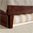 Pemberly Row Queen Solid Wood Platform Bed with Trundle in Walnut