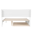 Pemberly Row Queen Solid Wood Platform Bed with Trundle in White