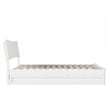 Pemberly Row Queen Solid Wood Platform Bed with Trundle in White