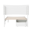 Pemberly Row Twin XL Solid Wood Platform Bed with Storage Drawers in White