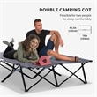 Pemberly Row 2-Person Folding Camping Cot Steel and Polyester in Grey