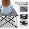Pemberly Row 2-Person Folding Camping Cot Steel and Polyester in Grey
